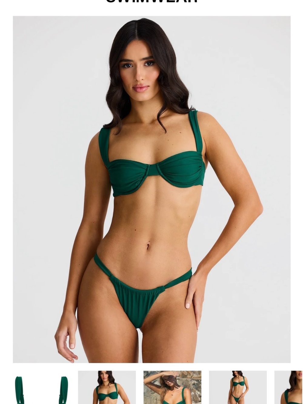 Vacay Swimwear - Emerald Green + Matching Sarong - Bikini Set - XS - NWT
